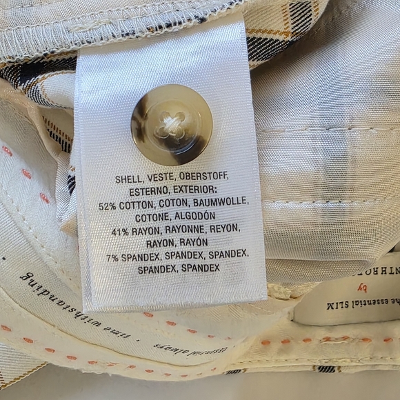 Anthropologie The Essential Slim Pants Plaid Size 2 - Picture 4 of 11